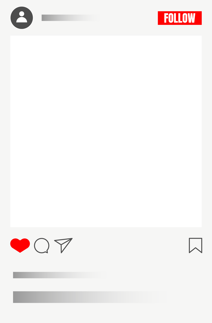 Social media post frame template