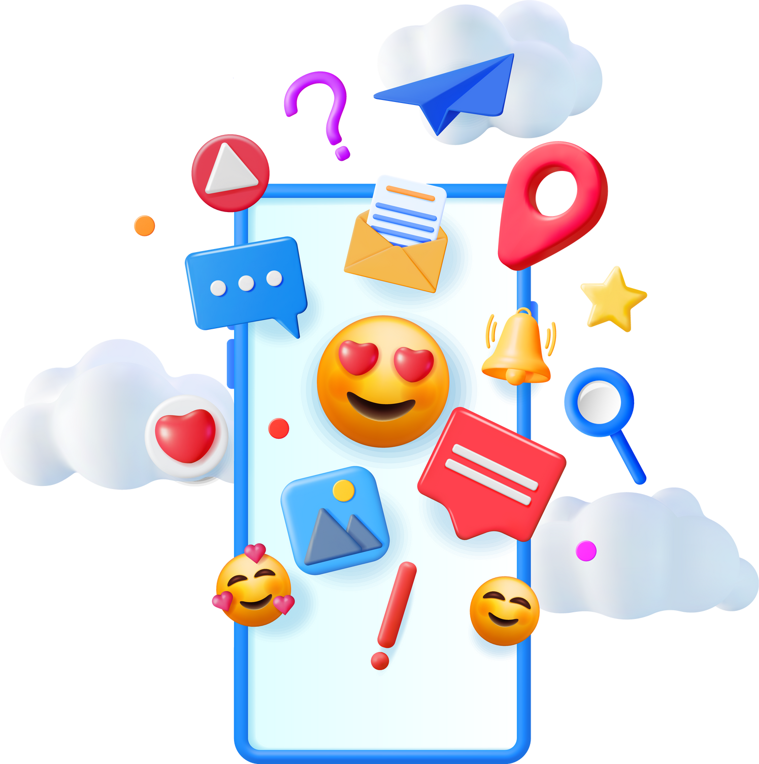 3D Social Media Concept